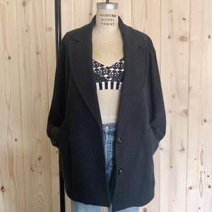 FREE PEOPLE Oversized Herringbone Blazer